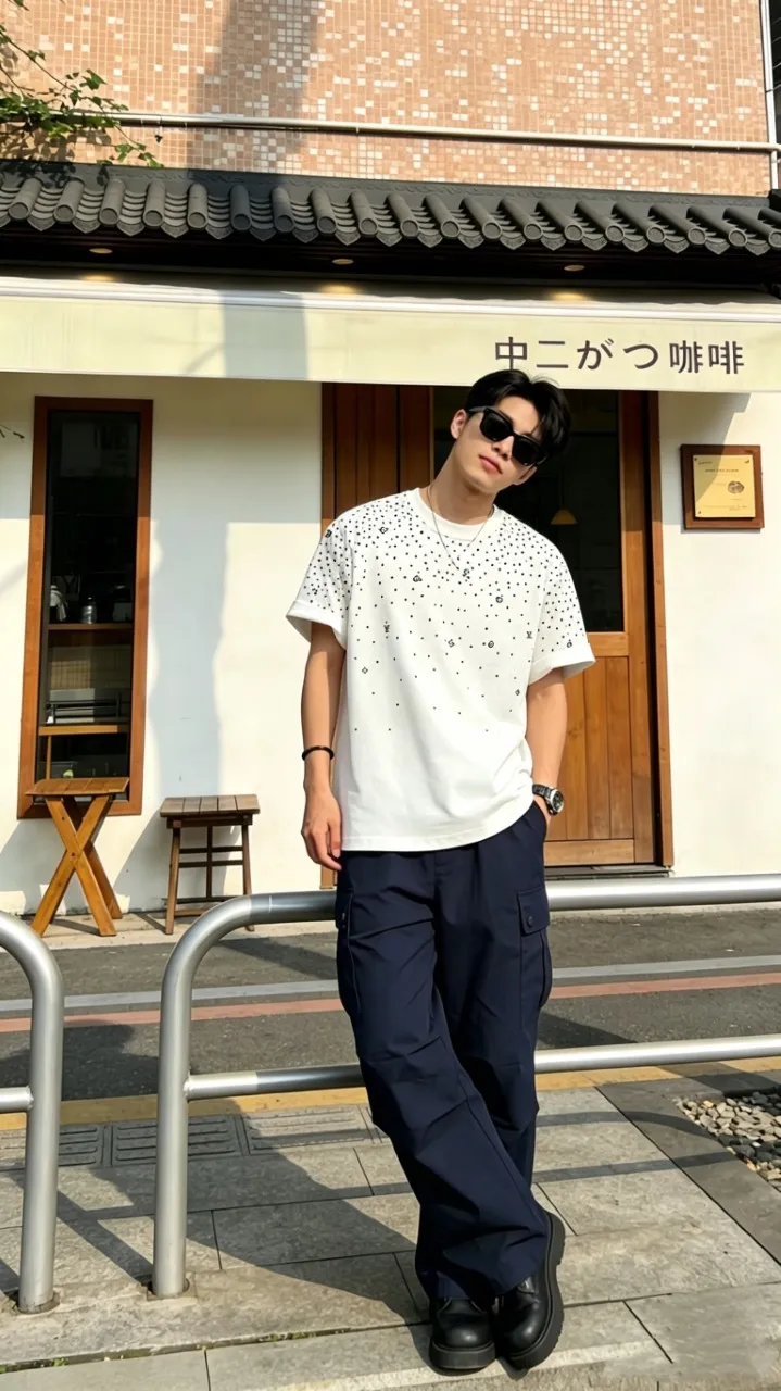 Louis Vuitton/Louis Vuitton starry printed short sleeves